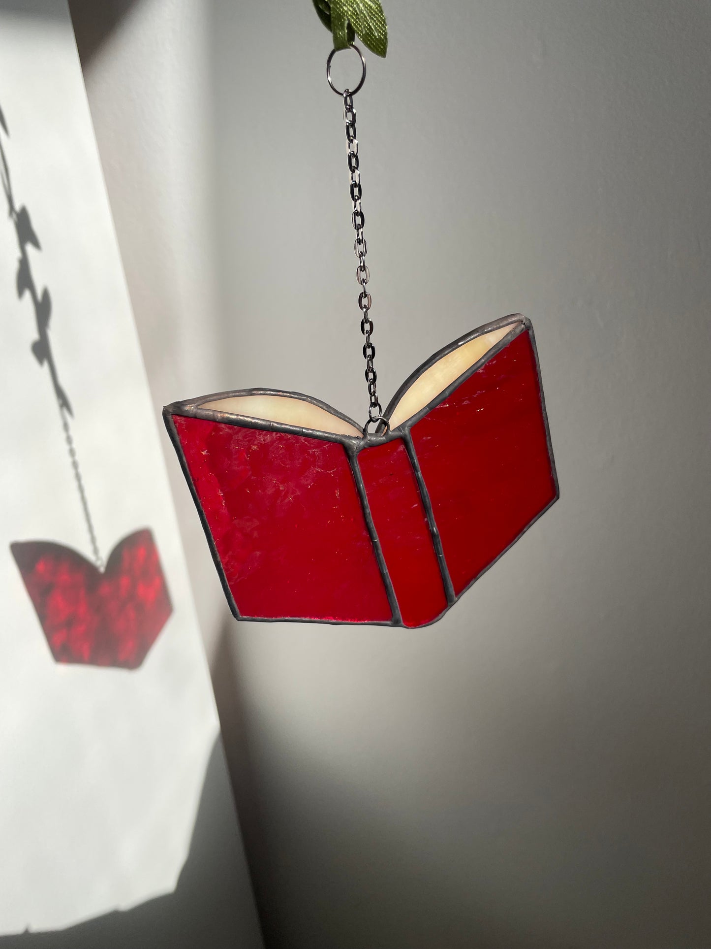 Red Book Stained Glass Ornament