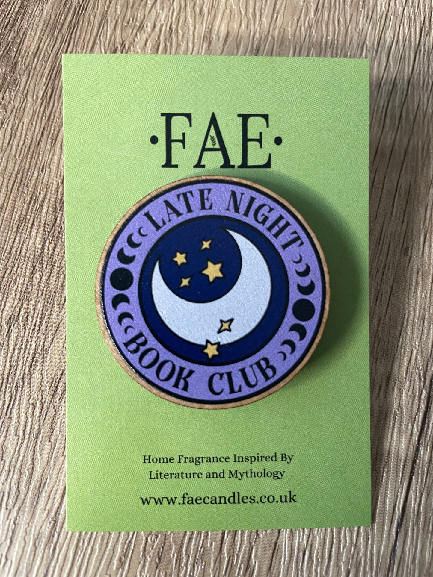 Late Night Book Club - Wooden Pin Badge
