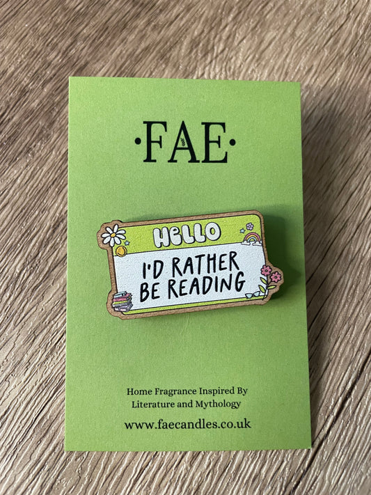 Hello (Reading) - Wooden Pin Badge